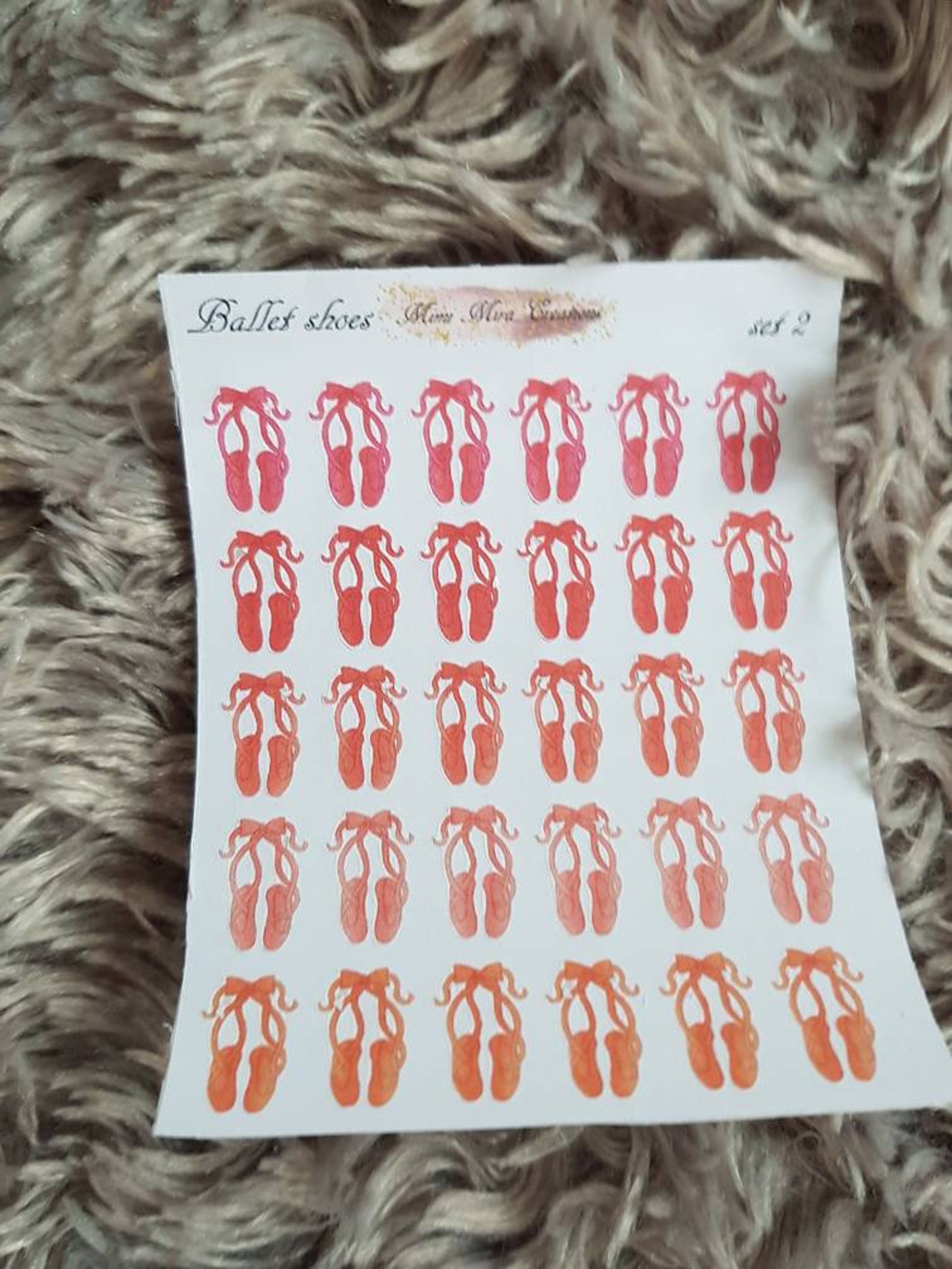 ballet shoes/pointe shoes/planner stickers/removable matte/ recollections/erin condren/happy planner/travelersnotebook/midori
