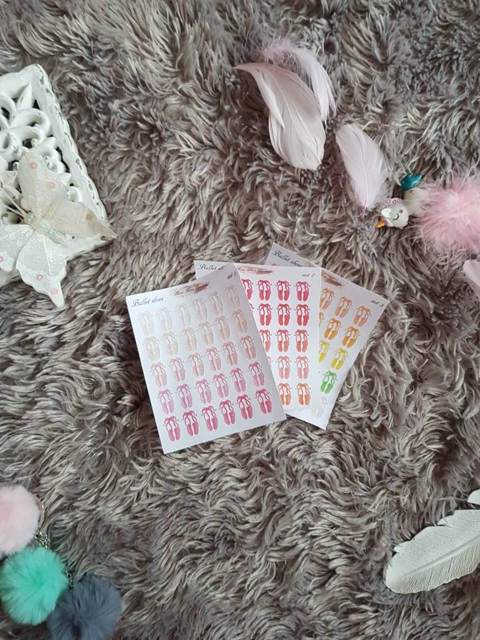 ballet shoes/pointe shoes/planner stickers/removable matte/ recollections/erin condren/happy planner/travelersnotebook/midori