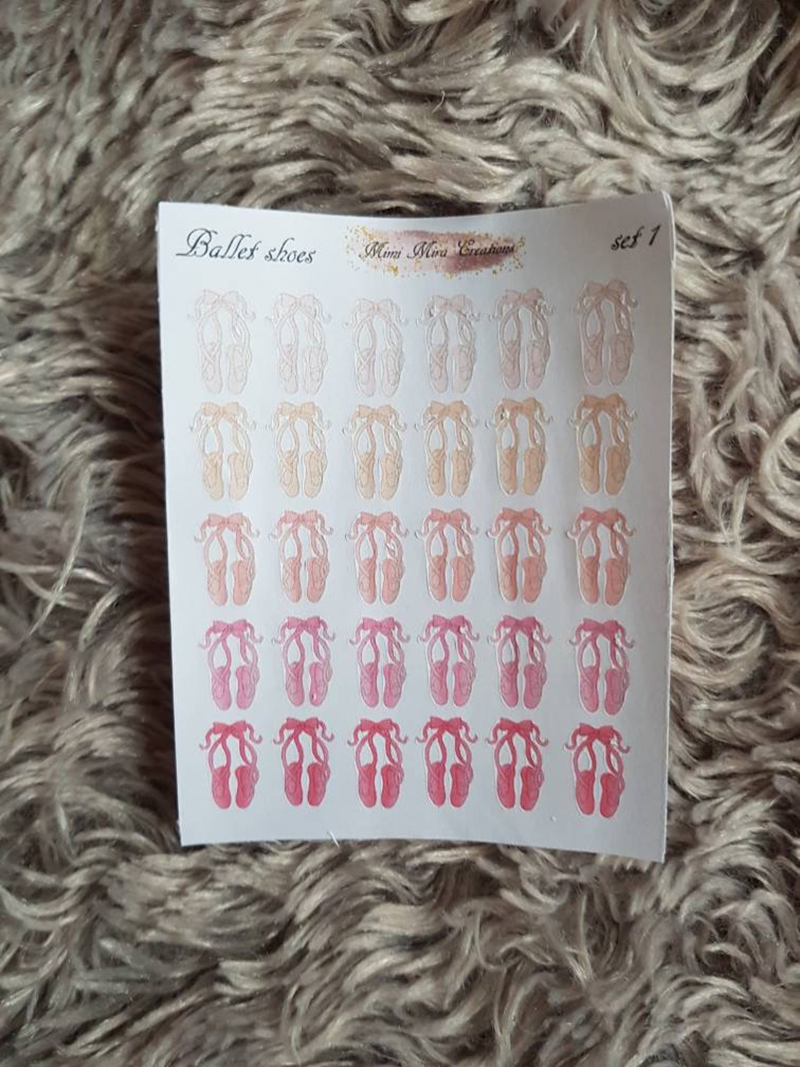 ballet shoes/pointe shoes/planner stickers/removable matte/ recollections/erin condren/happy planner/travelersnotebook/midori