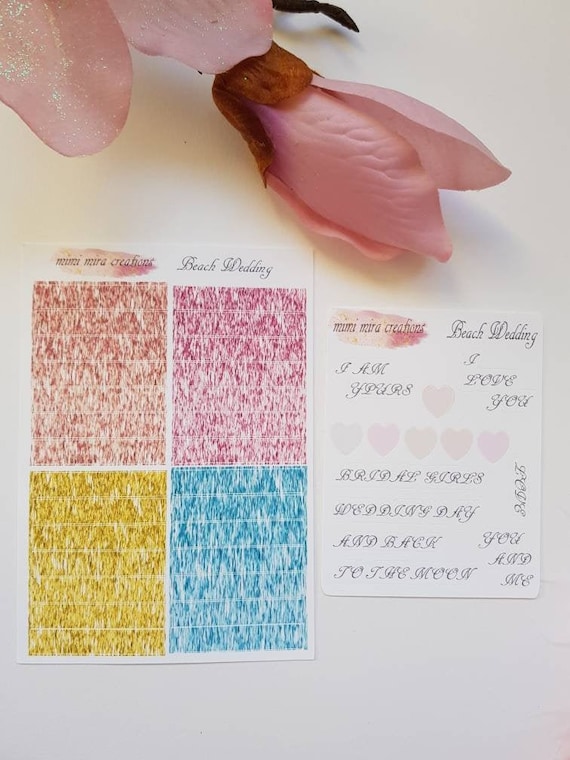 Glitter Word Wedding Stickers