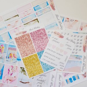 Boda de playa / Kit de fotos definitiva / kit vertical / Erin condren / Planificador feliz / Cuaderno de viajeros / Midori / Aura Estelle