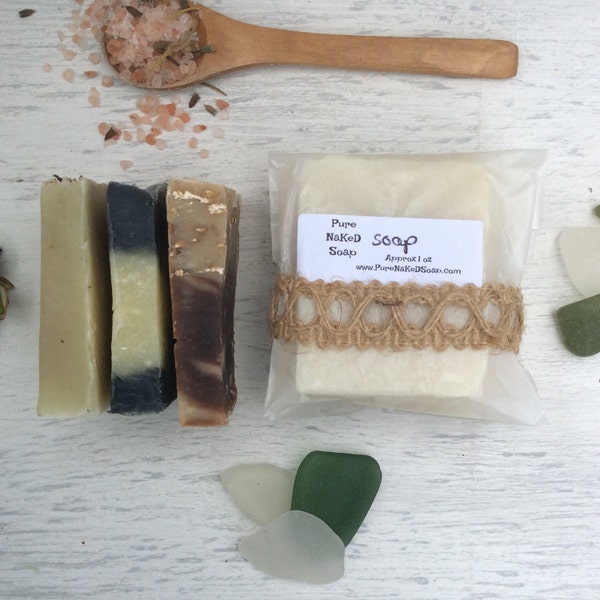 Organic soap bar soap sampler - 3 sample size bar soap 1 oz - handmade soap - 100% all natural soap mini soap bar - natural skincare - gift