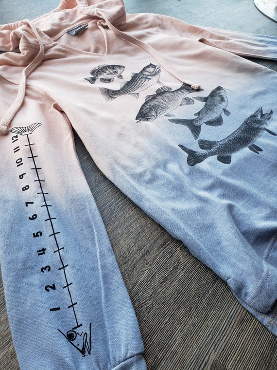 Women's Fish fishing Shirt With Ruler to Measure Fish Ladies T
