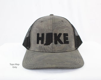 DRI DUCK - Topo Map Trucker Cap - Hike Indiana