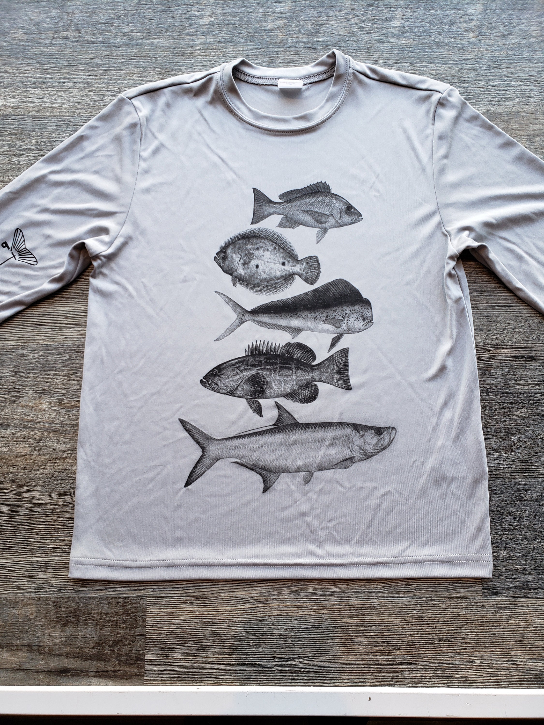 Ocean Fish Shirt saltwater Fishing With Ruler to Measure Fish-unisex 