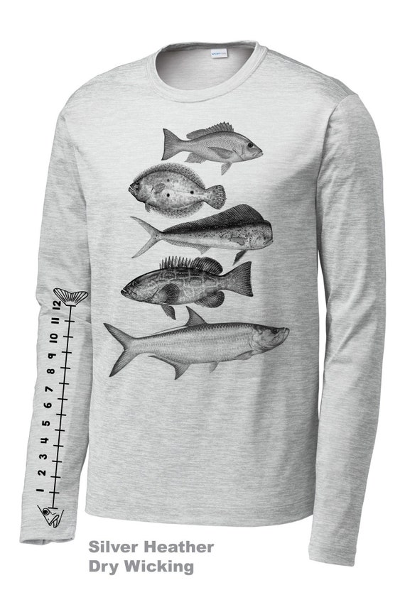 Ocean Fish Shirt saltwater Fishing With Ruler to Measure Fish-unisex -   Canada