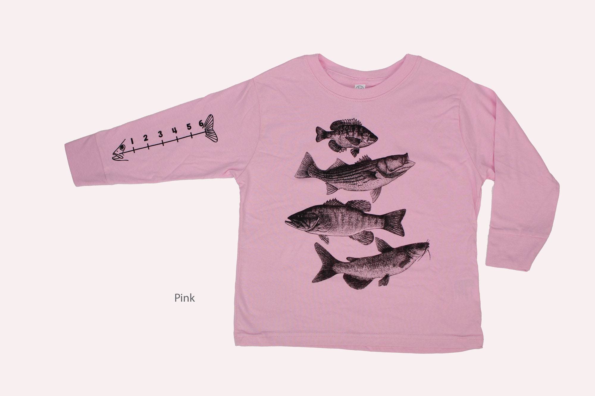 Toddler Fishing Shirt With Ruler to Measure Fish Kids Long Sleeve Tee -   Israel
