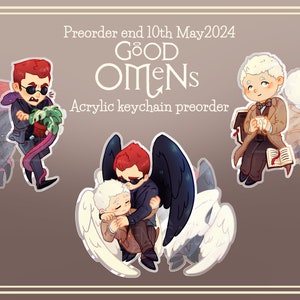 PREORDER Acrylic keychain Good Omens image 1