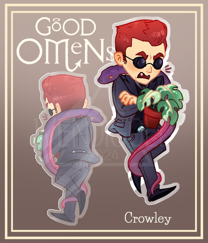 PREORDER Acrylic keychain Good Omens image 2