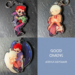Good Omens - Double sided acrylic keychain