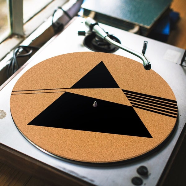 Dark Side of the Moon Turntable Slipmat - Cork turntable mat - DJ Slip mat