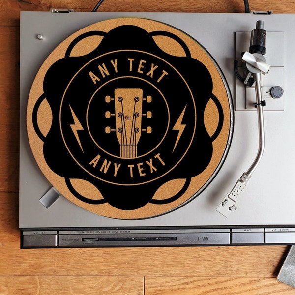 Personalised Cork Turntable Slipmat - Cork turntable mat - DJ Slip mat