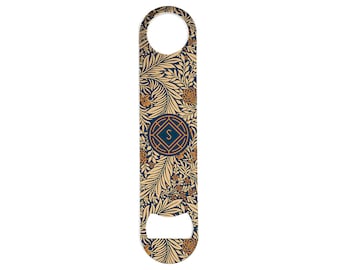 Intense Pattern Personalised Bar Blade Bottle Opener - Steel - Heavy Duty - Bartender Speed Opener