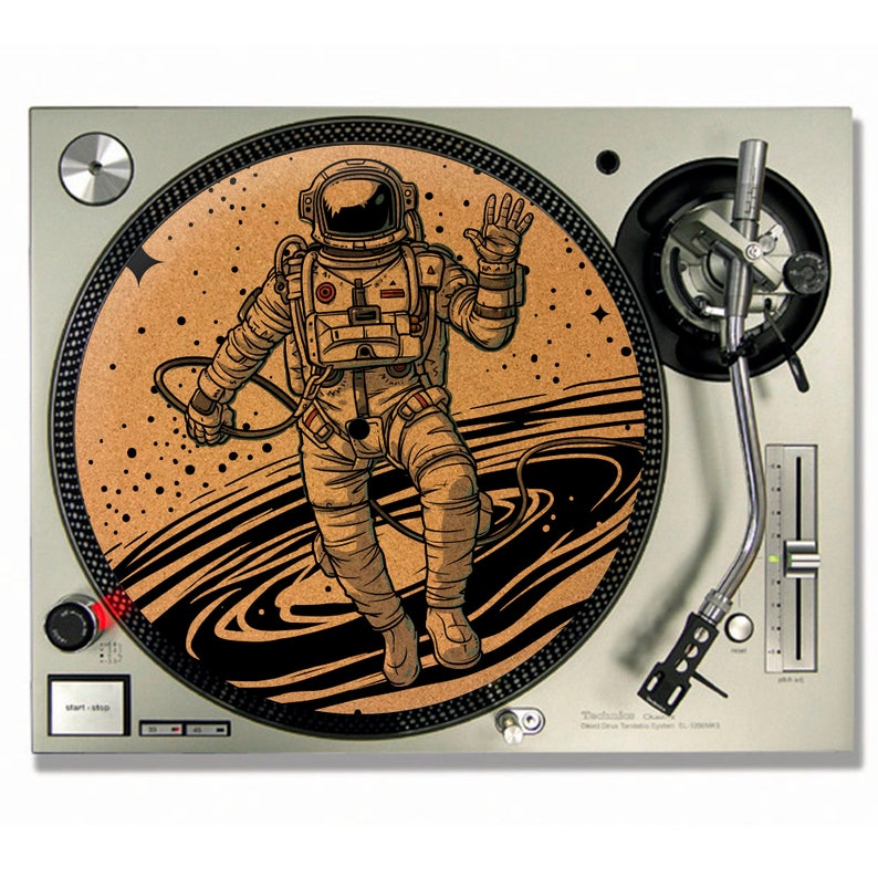 Turntable Slipmat Lost in Space Cork Turntable Mat DJ Slip Etsy