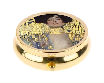 Pillendose - Judith und der Kopf des Holofernes von Gustav Klimt - Vintage Kunst Medizin Organizer Dark Academia Accessoire - Art Deco Pillendose