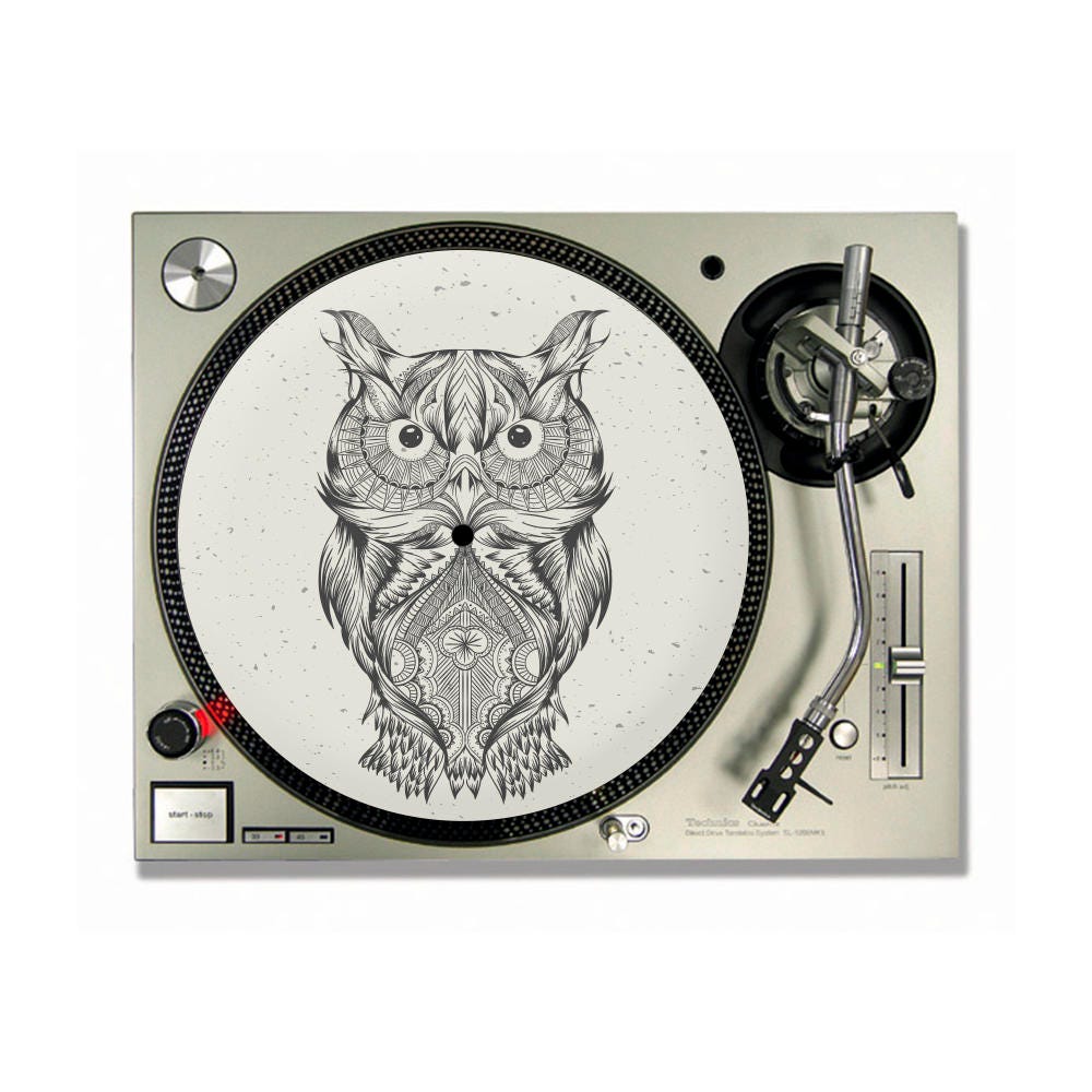 Owl DJ Slipmats / Turntable Slip Mats Technics Stanton Etsy Australia