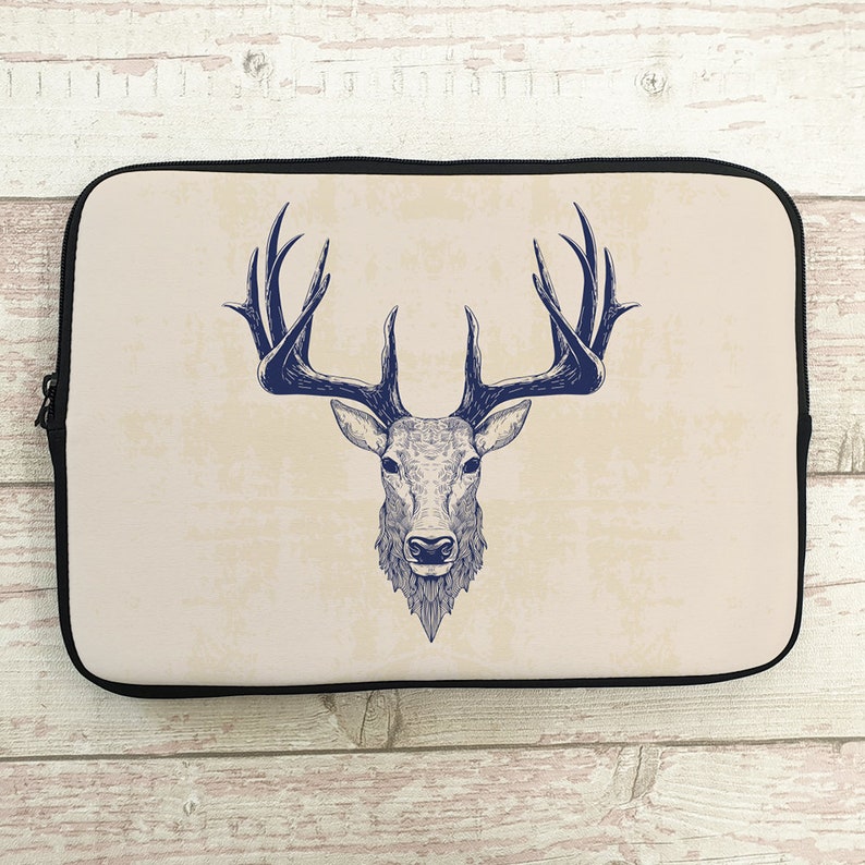 Deer Stag Head Antlers Laptop Sleeve Laptop Case Laptop Etsy
