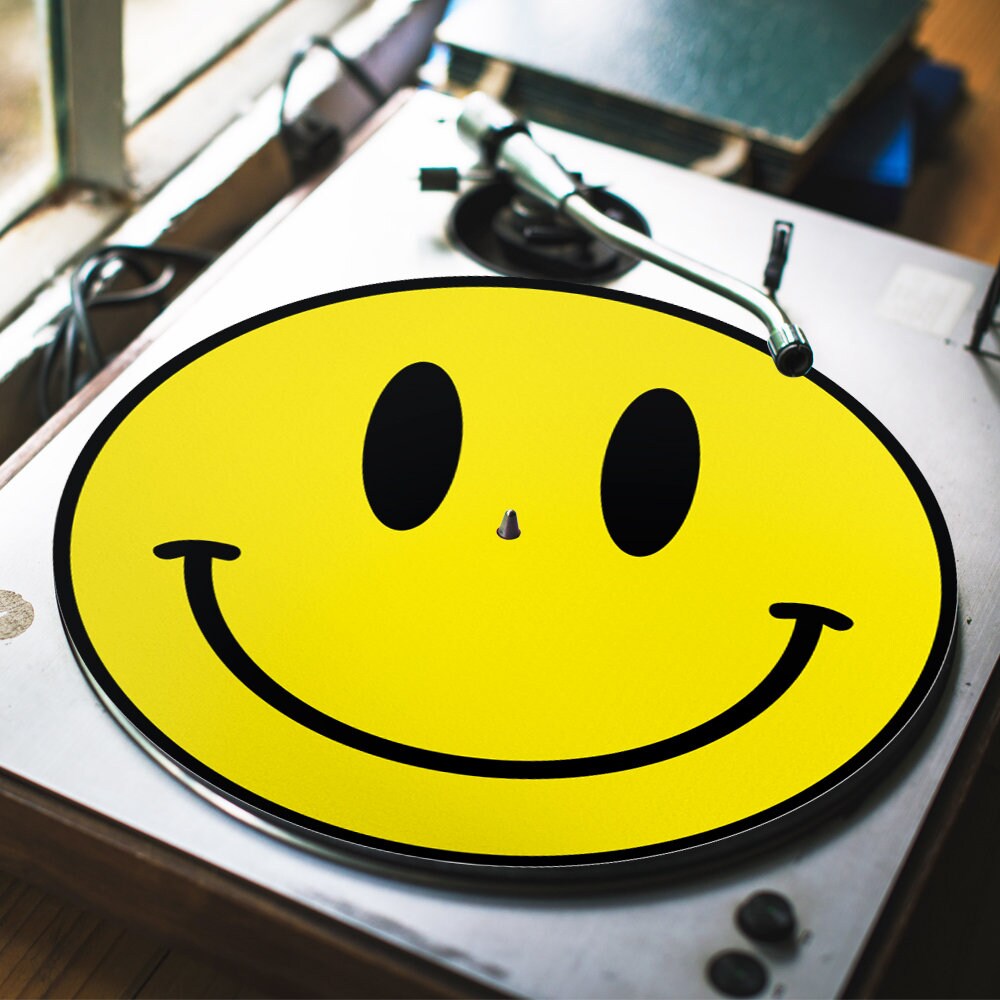 Acid Face Vinyl DJ Slipmat / Turntable SLIP MATS Smiley Etsy