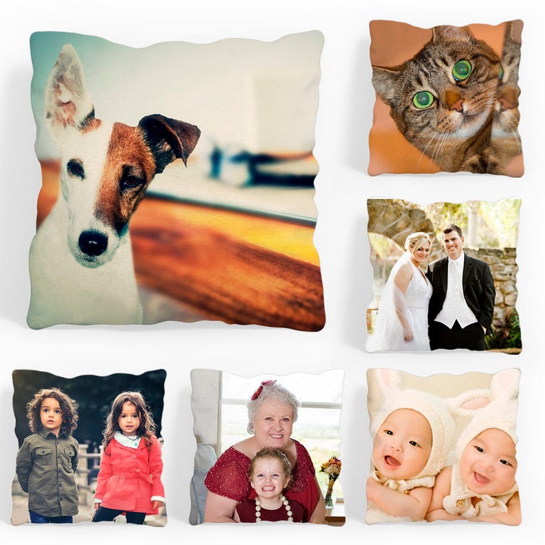 Personalised Photo Cushion Cover Double Sided Personalized Edge to Edge Print image 3