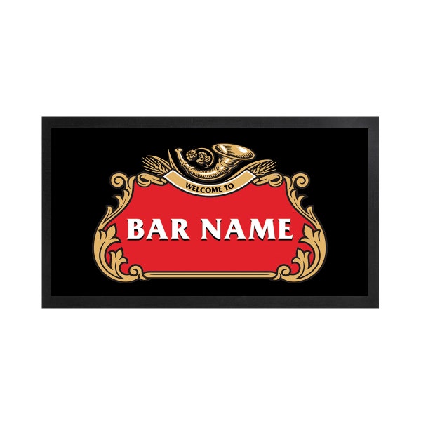 Personalised Stella Bar Runner - Small Bar Runner / Man cave gift / Home Bar / Thin Bar Mat / Bar accessories / Home Bar accessory