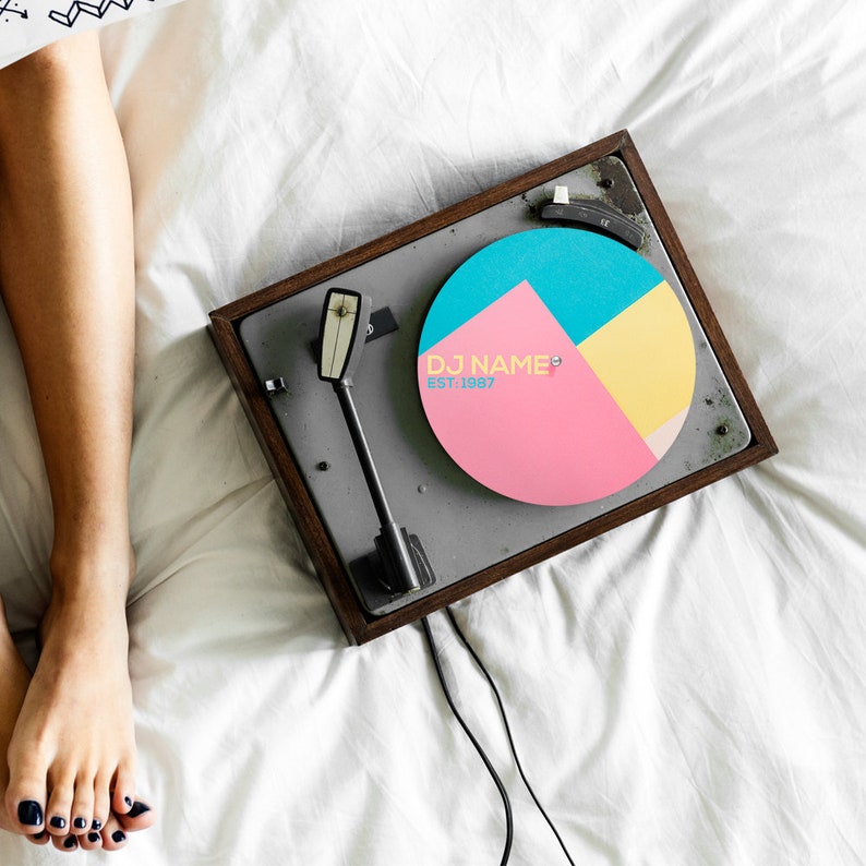 Personalized Multicolored DJ Slipmats / Turntable Slip Mats Etsy