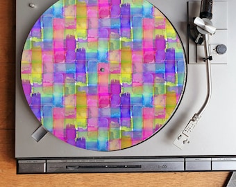 Trippy Watercolor Art Vinyl DJ Slipmat / Turntable SLIP MATS