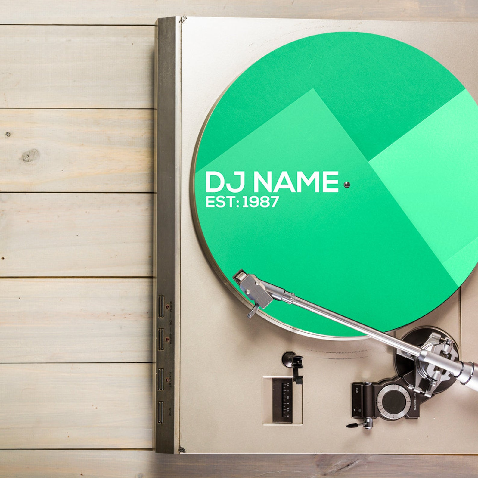 Personalized Green Multi DJ Slipmats / Turntable Slip Mats Etsy