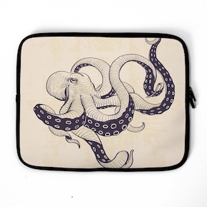 Octopus Drawing Laptop Sleeve, laptop case, Device Case , laptop bag, MacBook