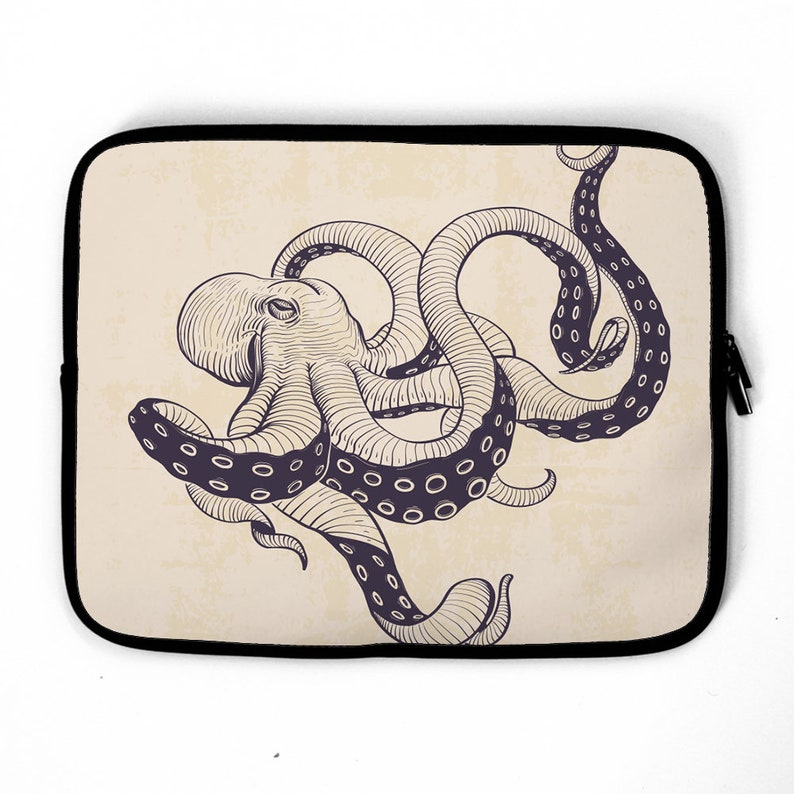 Octopus Drawing Laptop Sleeve, laptop case, Device Case , laptop bag, MacBook 