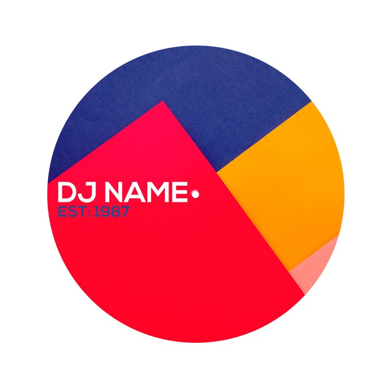 Technics Stanton Personalized Multi DJ Slipmats Turntable Slip Mats Red Blue Orange Pink