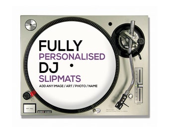 1 Pair of Custom / Personalised 12" DJ Turntable Slipmats ( YOUR Image / LOGO )