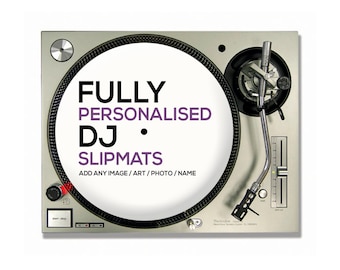1 Pair of Custom / Personalised 12&quot; DJ Turntable Slipmats ( YOUR Image / LOGO )