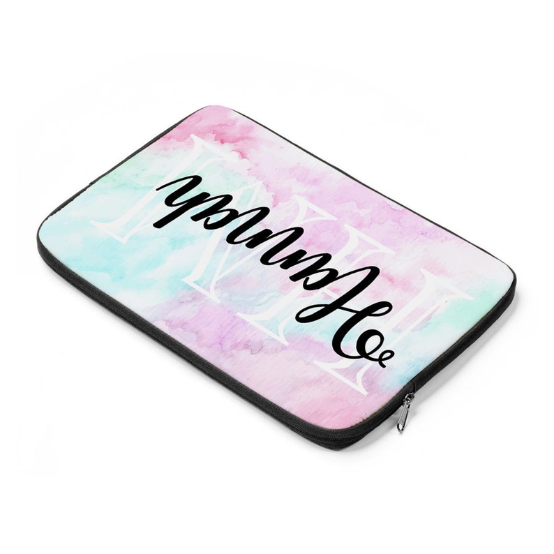 Custom Name Pink Laptop Sleeve Personalized Laptop Case Etsy UK
