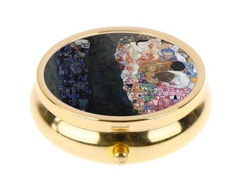 Pill Box - Death and Life von Gustav Klimt - Vintage Art Medizin Organizer Dark Academia Accessoire - Art Deco Pillendose - Pillenbehälter