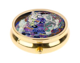 Pill Box - Die Jungfrau von Gustav Klimt - Vintage Kunst Medizin Organizer Dark Academia Accessoire - Dunkles Cottagecore Dekor - Art Pillendose