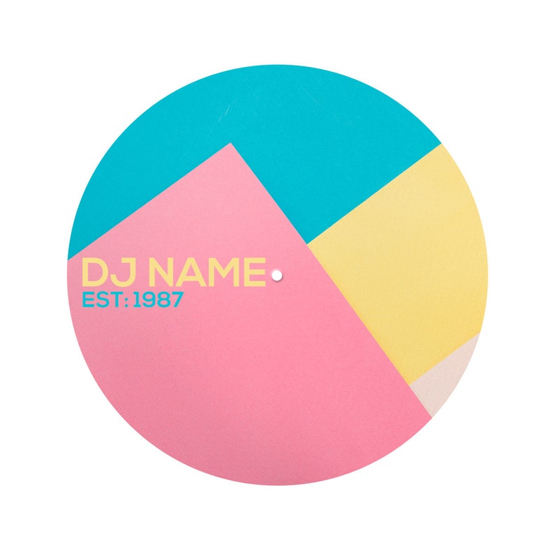 Personalized Multicolored DJ Slipmats / Turntable Slip Mats Etsy