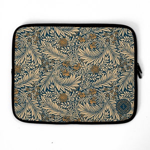 Intense Monogram Personalized Laptop Sleeve, floral tropical navy case, laptop bag, Fits ALL Laptops