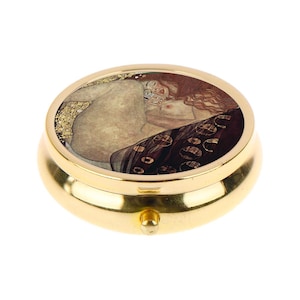 Pill Box - Danae by Gustav Klimt - Vintage Art Medication Organiser Dark Academia Accessory - Dark Cottagecore Decor - Art Nouveau pill case