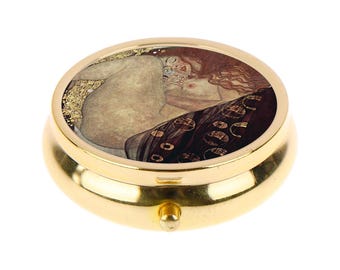 Pill Box - Danae von Gustav Klimt - Vintage Art Medizin Organizer Dark Academia Accessoire - Cottagecore Dekor - Jugendstil Pillendose
