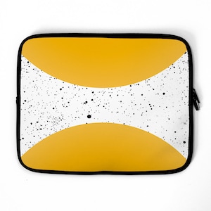 Laptop Sleeve, mustard laptop case, monochrome Print, laptop sleeve, laptop bag, MacBook, iPad, FITS ALL LAPTOPS