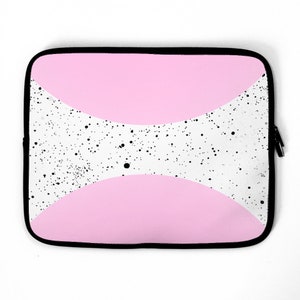 Laptop Sleeve, Pink laptop case, monochrome Print, laptop sleeve, laptop bag, MacBook, iPad, FITS ALL LAPTOPS