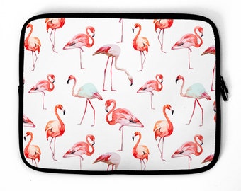 Vintage Floral Pink Flamingos Laptop Case 15.6 Inch Carrying Protectiv Case with Strap Vintage Floral Pink Flamingos Laptop Case 15.6 Inch Carrying Protectiv Case with Strap