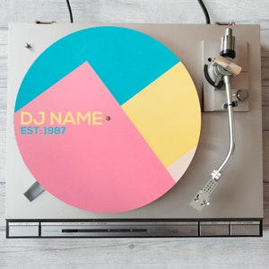 Personalized Multicolored DJ Slipmats / Turntable Slip Mats - Technics - Stanton