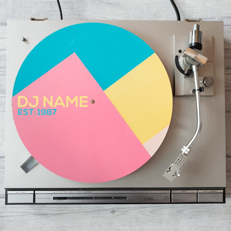Personalized Multicolored DJ Slipmats / Turntable Slip Mats Etsy