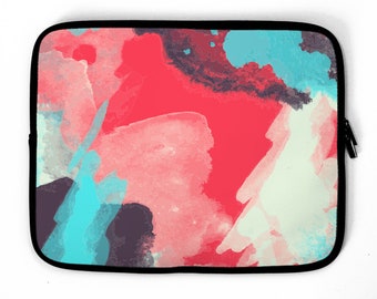 Abstract Watercolor Laptop Sleeve, laptop case, device sleeve, laptop bag, macbook 12" 13" 14" 15" 16"