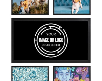 Custom Printed Bar Runner - Any Image / Logo - Personalised cocktail Home Bar runner Mat