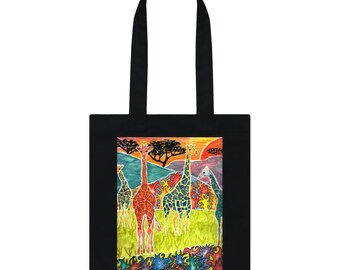 Groovy Giraffes Cotton Tote Bag