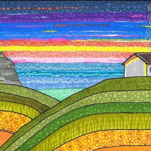 Cliff Croft Cottage Greetings Card, blank inside, any occasion.