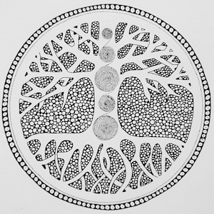 Tree of Life Blank card - square 6 x 6 inches