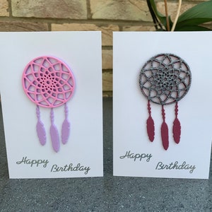 Karta urodzinowa Dreamcatcher - różne kolory i opcja brokatu